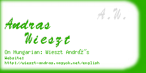 andras wieszt business card